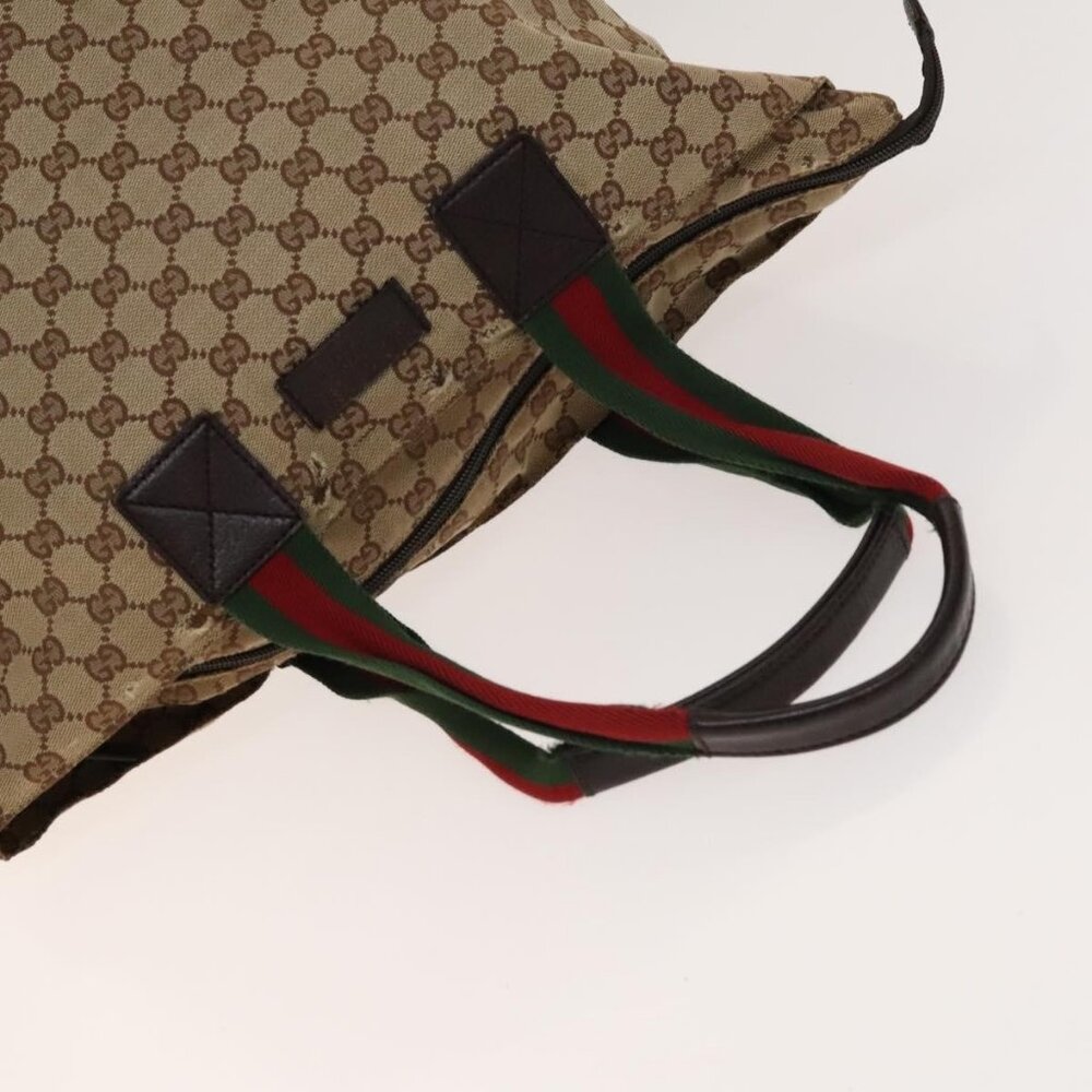 GUCCI GG Canvas Shoulder Bag 2 Set Beige Silver Auth - Picture 5 of 16